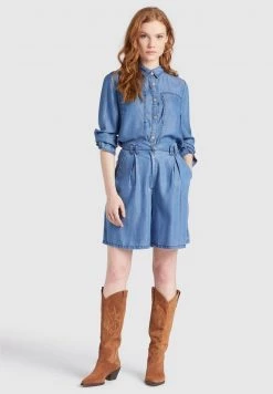 Khujo Femme ESAIA Chemisier Denim Blue -khujo Soldes 71999ae25b0f4cc0ad2fe605c6b4c0c2