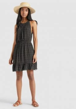 Khujo KELSA Robe De Jour Schwarz Geblümt Femme -khujo Soldes 71b50db8c600448e83d1b0d1d1e2c524