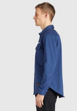 Khujo Homme ROGER Chemise Blue -khujo Soldes 71f2ef1bcaa24d6f8d4724de06485009