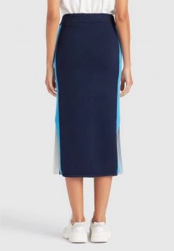 Khujo ROCK PRATA Jupe Crayon Blue/white Femme -khujo Soldes 72fef35f8ece405b97fec630ea4cc7e8