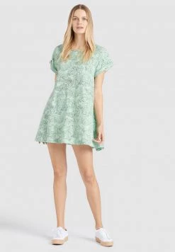 Khujo Femme IOCASTE Robe En Jersey Türkis