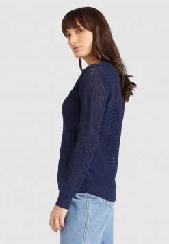 Khujo COSIMA Pullover Dark Blue Femme -khujo Soldes 73ad7a8d948b437280cd3f8c5b5637b3