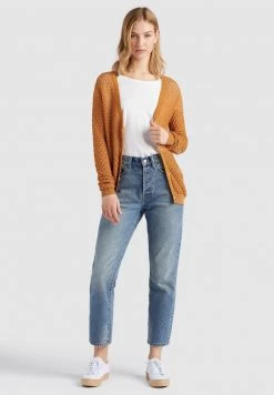 Khujo ASYA Gilet Ochra Gold Femme -khujo Soldes 775d5cf82e6d4d669bec639de3c205db