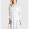 Khujo Femme CREPES Robe De Jour Weiß