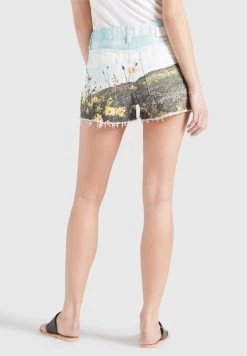 Khujo ANOUK Short En Jean Blau Weiß Gemustert Femme -khujo Soldes 77f8045b2efc41baa3c20de6aa4954a8