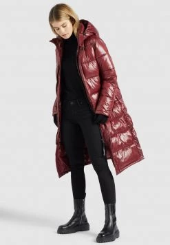 Khujo CORINNA Veste D'hiver Weinrot Glänzend Femme -khujo Soldes 7823b65b8b3f42f398c80d3482bd29c9