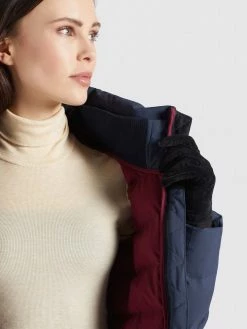 Khujo BACHA MATT Veste D'hiver Dunkelblau Femme -khujo Soldes 7a197f82c52345c9b9d7a33920149019