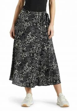 Khujo Femme HEPKE Jupe Trapèze Schwarz Weiß Gemustert -khujo Soldes 7a20a9ae034d4dab979bb027db02dfc1