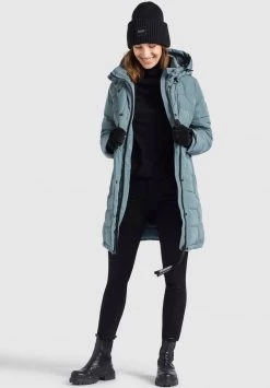 Khujo DELINAS2 Veste D'hiver Blaugrau Femme -khujo Soldes 7a5ead408f1442269f09b98c8090d46a