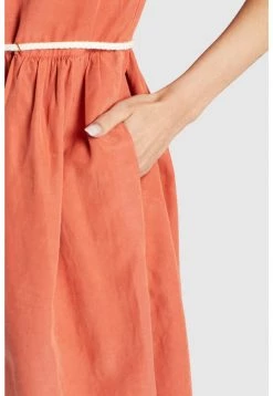 Khujo Femme ASBA Robe De Jour Terrakotta -khujo Soldes 7ff8050b9e1e4f7b92be85fd3f6125c8