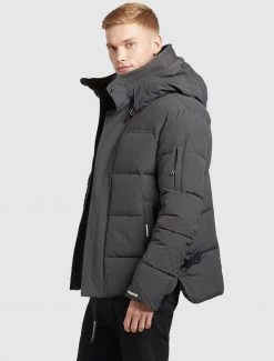 Khujo Homme BARAT Veste D'hiver Dunkelgrau -khujo Soldes 80092314f51c44188fce59d42256d721