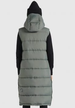 Khujo Femme MAGNETA MATT Veste Sans Manches Graugrün -khujo Soldes 81305d16641b44e0b050702475d531f3