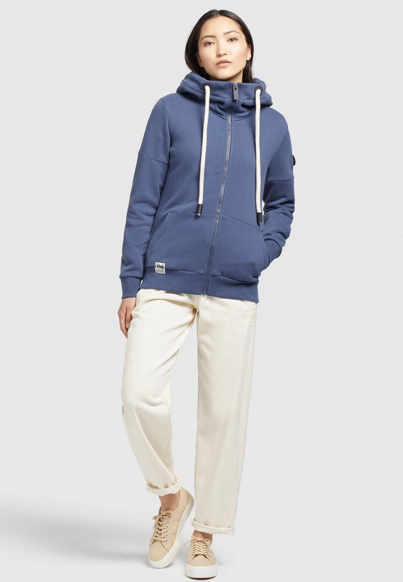 Khujo SALOMEA Sweat à Capuche Zippé Dunkelblau Femme 4 Khujo SALOMEA Sweat à Capuche Zippé Dunkelblau Femme – Image 2