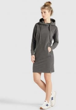 Khujo Femme HALOUMA Robe De Jour Grau Gewaschen -khujo Soldes 83649cdfc9d347a8afc947b624c71855