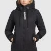 Khujo Femme TWEETY PRIME5 PEACHED Veste Mi Saison Schwarz