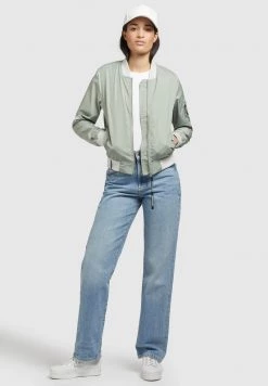Khujo Femme STENCE Blouson Bomber Grey -khujo Soldes 85061edc78d74169994b866be455101e