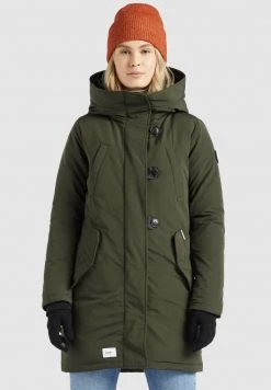 Khujo Femme CLEAO Veste D'hiver Dunkeloliv