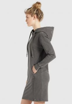 Khujo Femme HALOUMA Robe De Jour Grau Gewaschen -khujo Soldes 872bfef6c8d94ae9b2d436ba32fa39a4