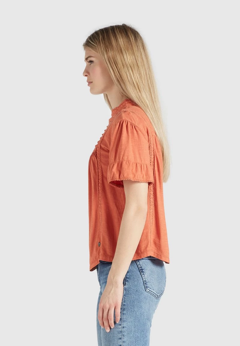 Khujo Femme TINCA Blouse Terrakotta 9 Khujo Femme TINCA Blouse Terrakotta – Image 7