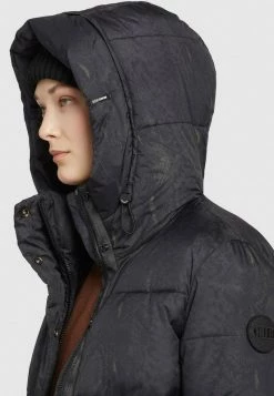 Khujo Femme DAKOTA Veste D'hiver Schwarz Schlangenmuster -khujo Soldes 8a432360b1da41939e08feb0bc0c4143