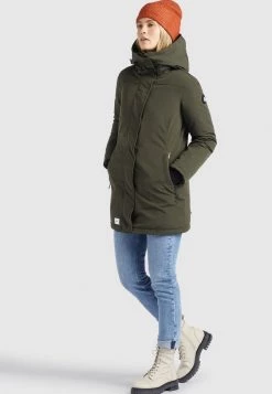 Khujo Femme KANDA Veste D'hiver Dunkeloliv -khujo Soldes 8ed1aad9bf434d91bb14e8b318e9eee0