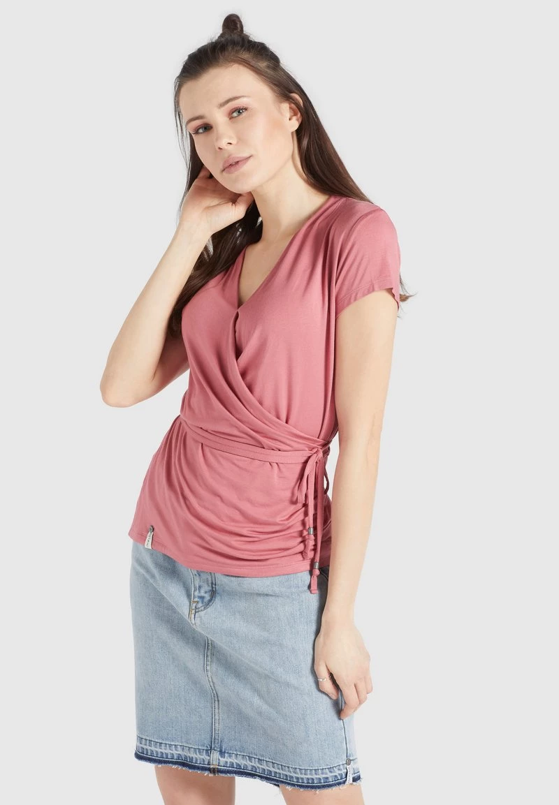 Khujo LETICIA T Shirt Imprimé Rosa Femme 10 Khujo LETICIA T Shirt Imprimé Rosa Femme – Image 8