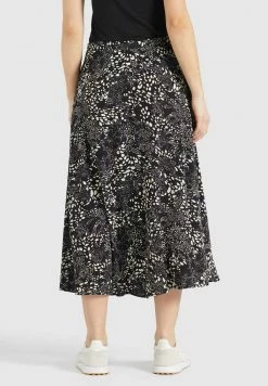 Khujo Femme HEPKE Jupe Trapèze Schwarz Weiß Gemustert -khujo Soldes 93088c0e34954ac2a0239e5e40352a82