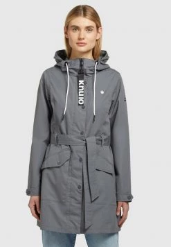 Khujo Femme LAUREN Trench Graublau