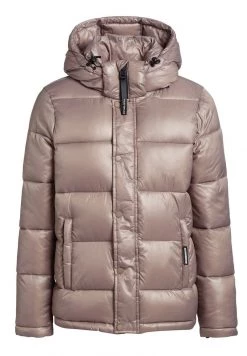 Khujo Femme GERDA SHINY Veste D'hiver Taupe Glänzend -khujo Soldes 97ad799b9a0149d18af2f0b0084b8732