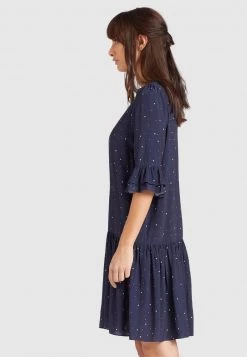 Khujo Femme FREMA Robe De Jour Dark Blue -khujo Soldes 9a66b926d3294df88eecdbc6f7cfb3e3