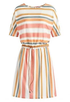 Khujo Femme GABY Robe En Jersey Mehrfarbig Gestreift -khujo Soldes 9ae6b2ca87b1415f81a462bc2ac10542