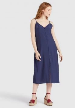 Khujo Femme VALERIYA Robe De Jour Dark Blue -khujo Soldes a00a53d30ab44ad3b4cc891139fd6e91