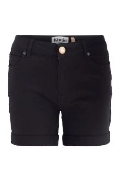 Khujo Femme RIVEN Short En Jean Schwarz -khujo Soldes a04869e3538f407590e02d996b523751