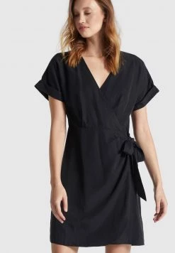 Khujo Femme KLEID PUMA Robe De Jour Schwarz