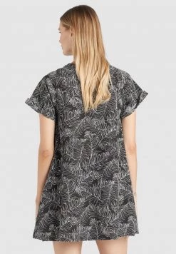 Khujo Femme IOCASTE Robe En Jersey Schwarz Gemustert -khujo Soldes a3e55ee3c7ae495b8fc92751c27d07b6