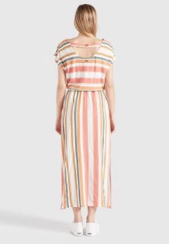 Khujo DOREEN Robe Longue Mehrfarbig Gestreift Femme -khujo Soldes a40a2b10c0e2483aa03776b4d99e820c