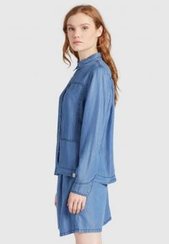 Khujo Femme ESAIA Chemisier Denim Blue -khujo Soldes a79e08009dc44f6a848d974de089153b