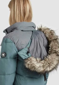 Khujo WINSEN Veste D'hiver Blaugrau Femme -khujo Soldes a8f31f4a041f42019d1f6128b8344009