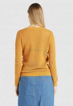 Khujo Femme COSIMA Pullover Yellow -khujo Soldes aa9ebca40f744cc18c2b85e4cd2a3417