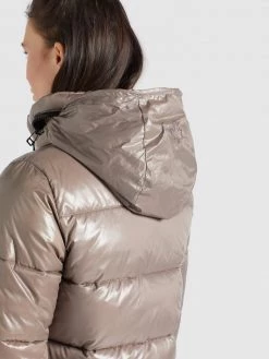 Khujo BLONDIE Veste D'hiver Taupe Glänzend Femme -khujo Soldes ab3649a8f7ea4269a6fb3e942a734eee