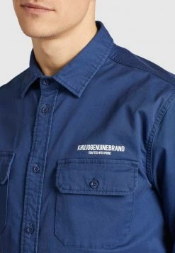 Khujo Homme ROGER Chemise Blue -khujo Soldes ac80d61db0b143278e6c0afadaddffce