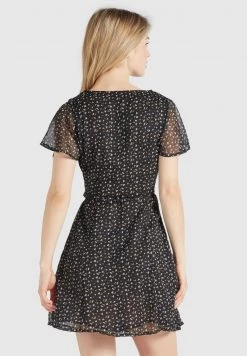 Khujo VARVARA Robe De Jour Black/blue Femme -khujo Soldes ae23812d4e0e4e9398d442a12c0c95a7