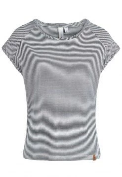 Khujo BABSI T Shirt Imprimé Weiß Blau Gestreift Femme -khujo Soldes af5986c7db4e434cb214d80d2ca7c57a