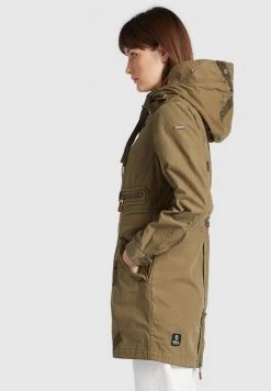 Khujo BANELE Parka Khaki Femme -khujo Soldes b5a2a61e9b584fc884f82466b4fca956