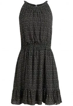 Khujo KELSA Robe De Jour Schwarz Geblümt Femme -khujo Soldes b5ccab995e414960b143db8300342ef9