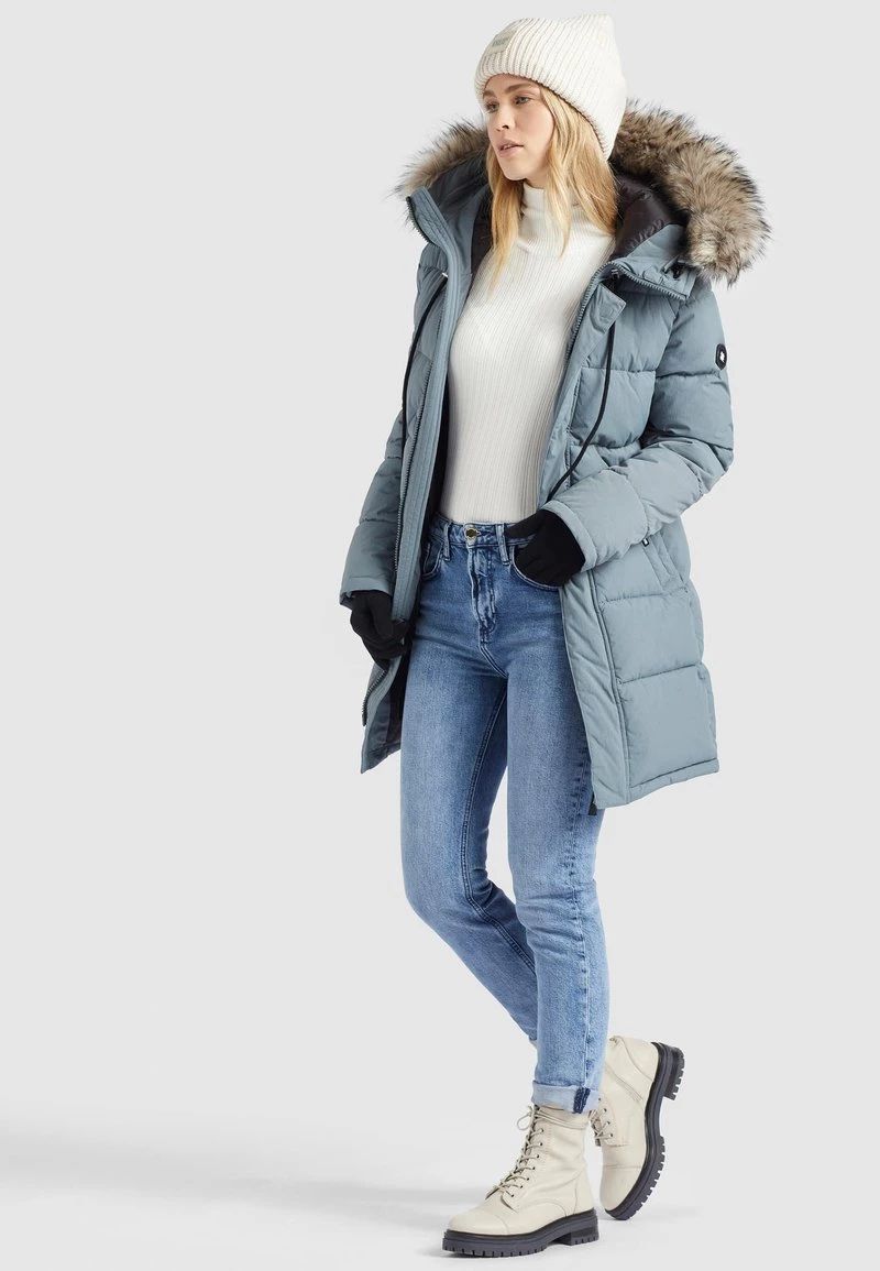 Khujo MANTEL JARVANA Veste D'hiver Blaugrau Femme 4 Khujo MANTEL JARVANA Veste D'hiver Blaugrau Femme – Image 2