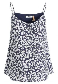 Khujo Femme ELLEN Blouse Dunkelblau Weiß Geblümt -khujo Soldes ba8c9473f0464971a30a6d1a67928fb9