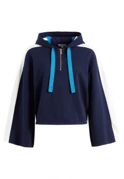 Khujo Femme ZENGINA Sweat à Capuche Blue/white -khujo Soldes bf54a8a76b634c72b6df263b68811dba