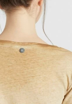 Khujo Femme BARU T Shirt Basique Sand -khujo Soldes bf5e99caa42a454790477283dcc9a2b0