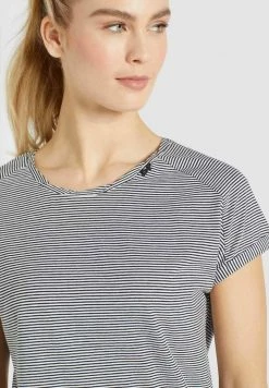 Khujo Femme BABSI T Shirt Imprimé Schwarz Weiß Gestreift -khujo Soldes bf9ddedfc726487c986c9339afa90c54